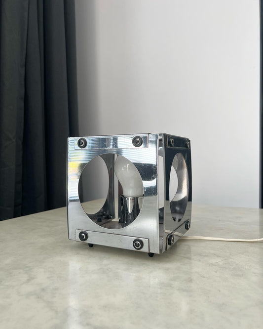 Cube lamp in metal by Goffredo Reggiani 60's
