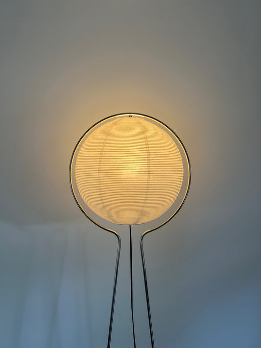 Vintage Ikea Väte Floorlamp with rice paper shade
