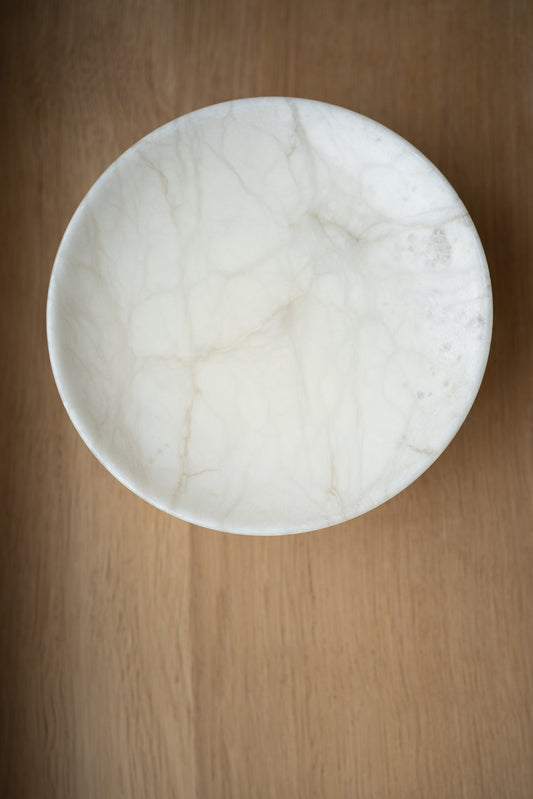 Alabaster pedestal bowl