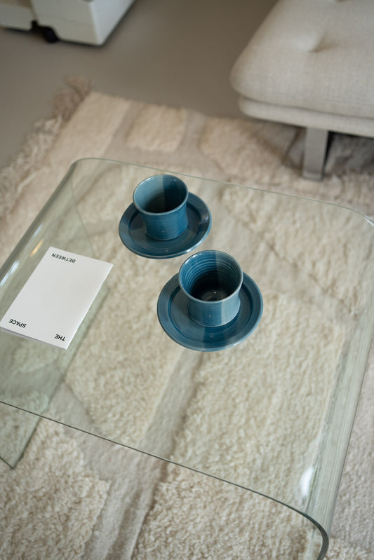 Blue ceramic cups (set)