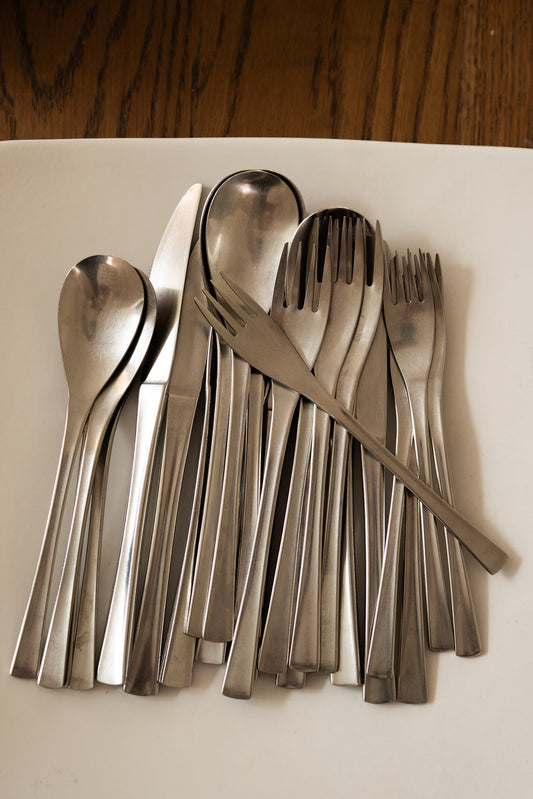 Vintage "Flamenco" 24-Piece Stainless Steel Cutlery Set by Dick Simonis for Gero
