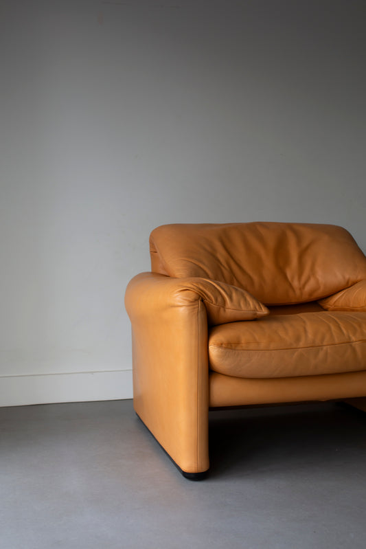 Maralunga 1-seater cognac leather 90's
