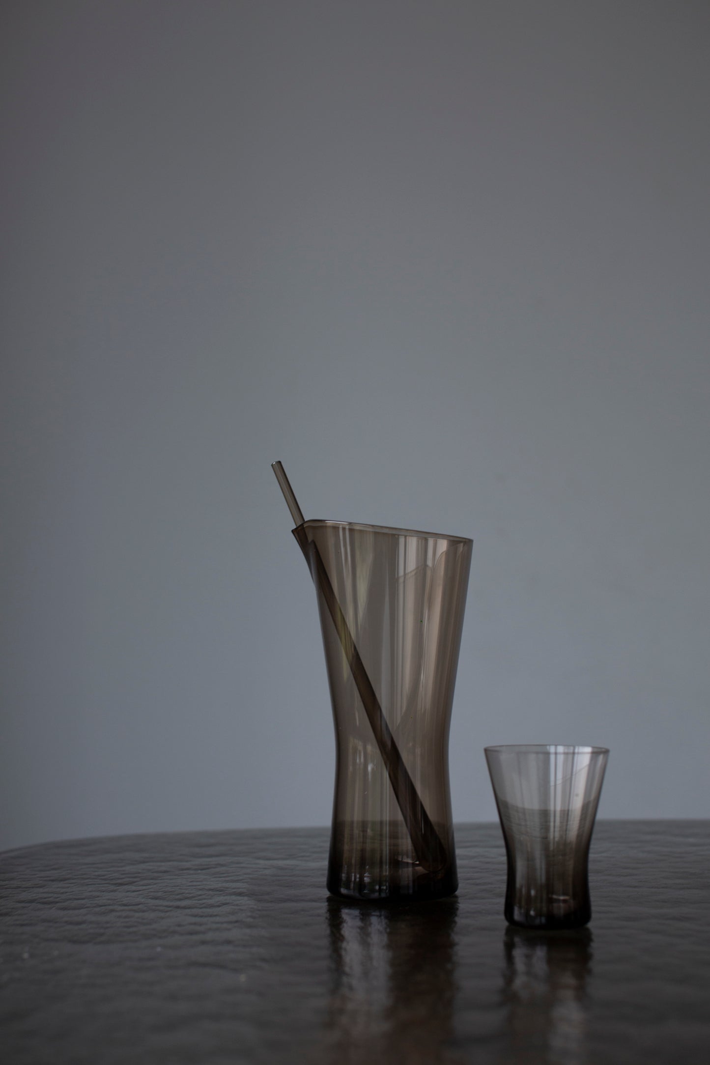 Juice can smoked glass by Henry Loffelhardt 60's