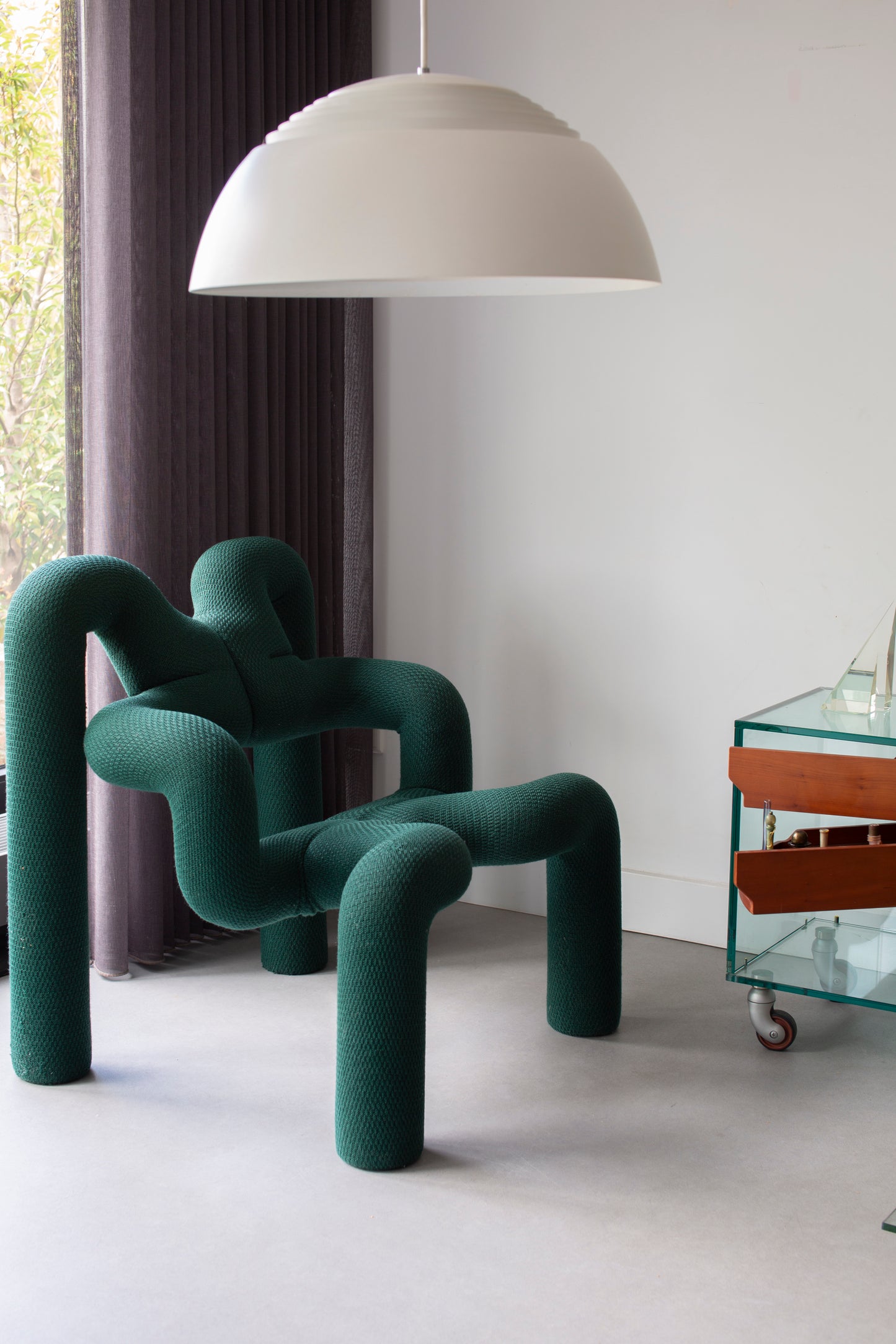 Vintage Ekstrem chair - dark green