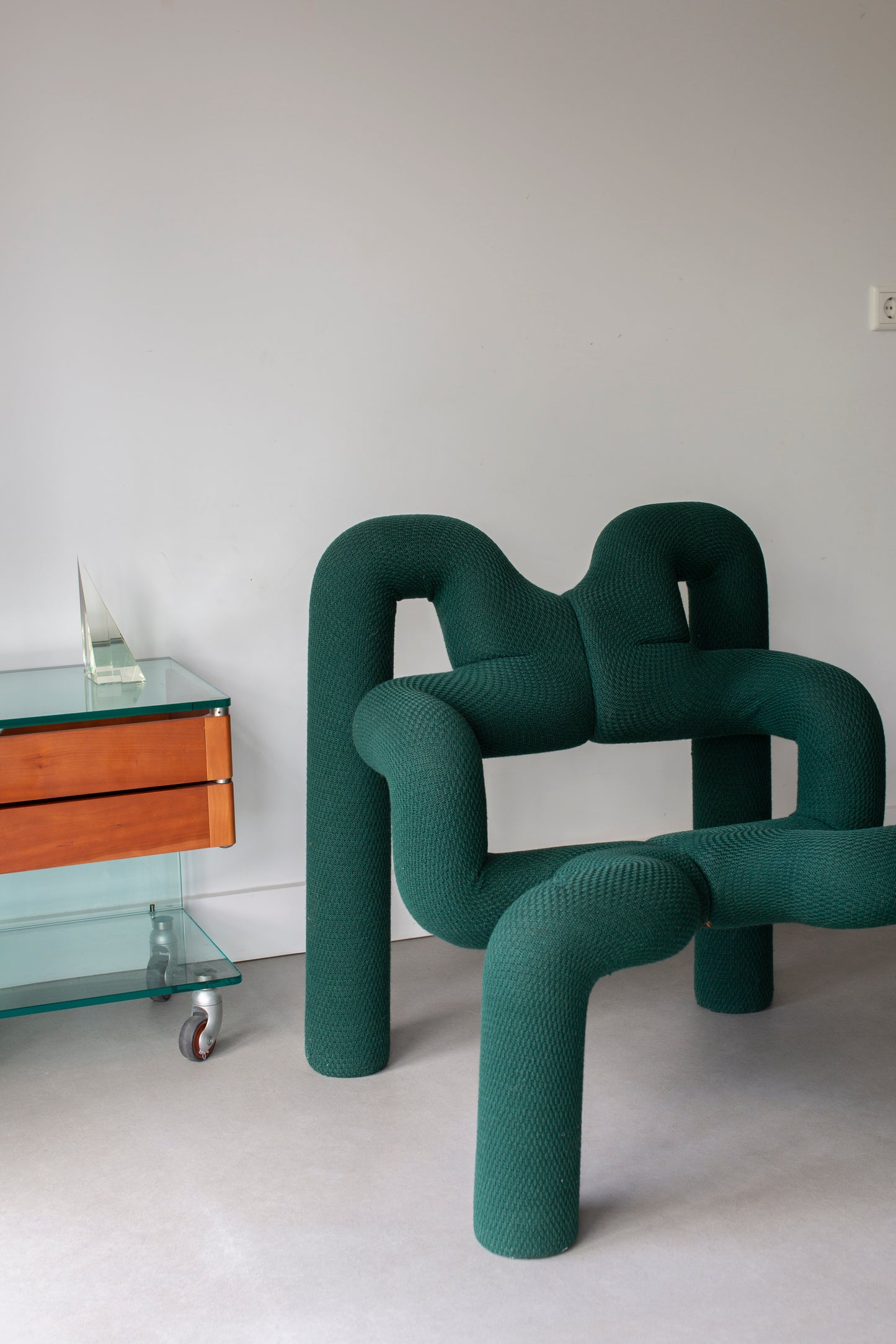 Vintage Ekstrem chair - dark green
