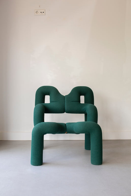 Vintage Ekstrem chair - dark green