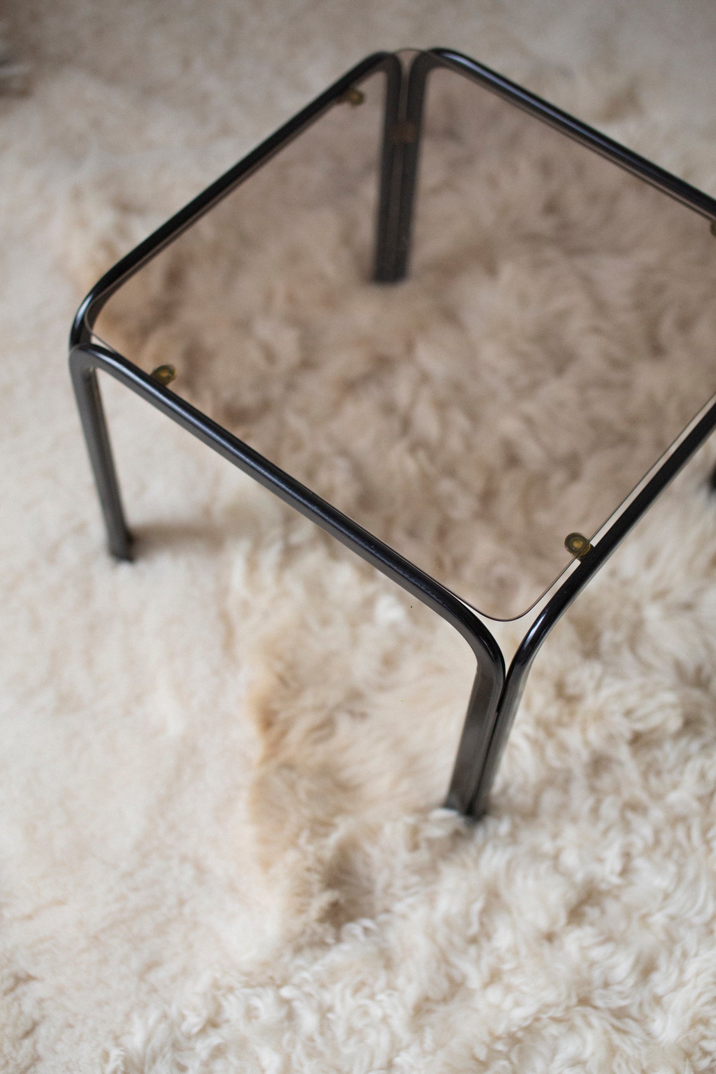 Side table smoked glass
