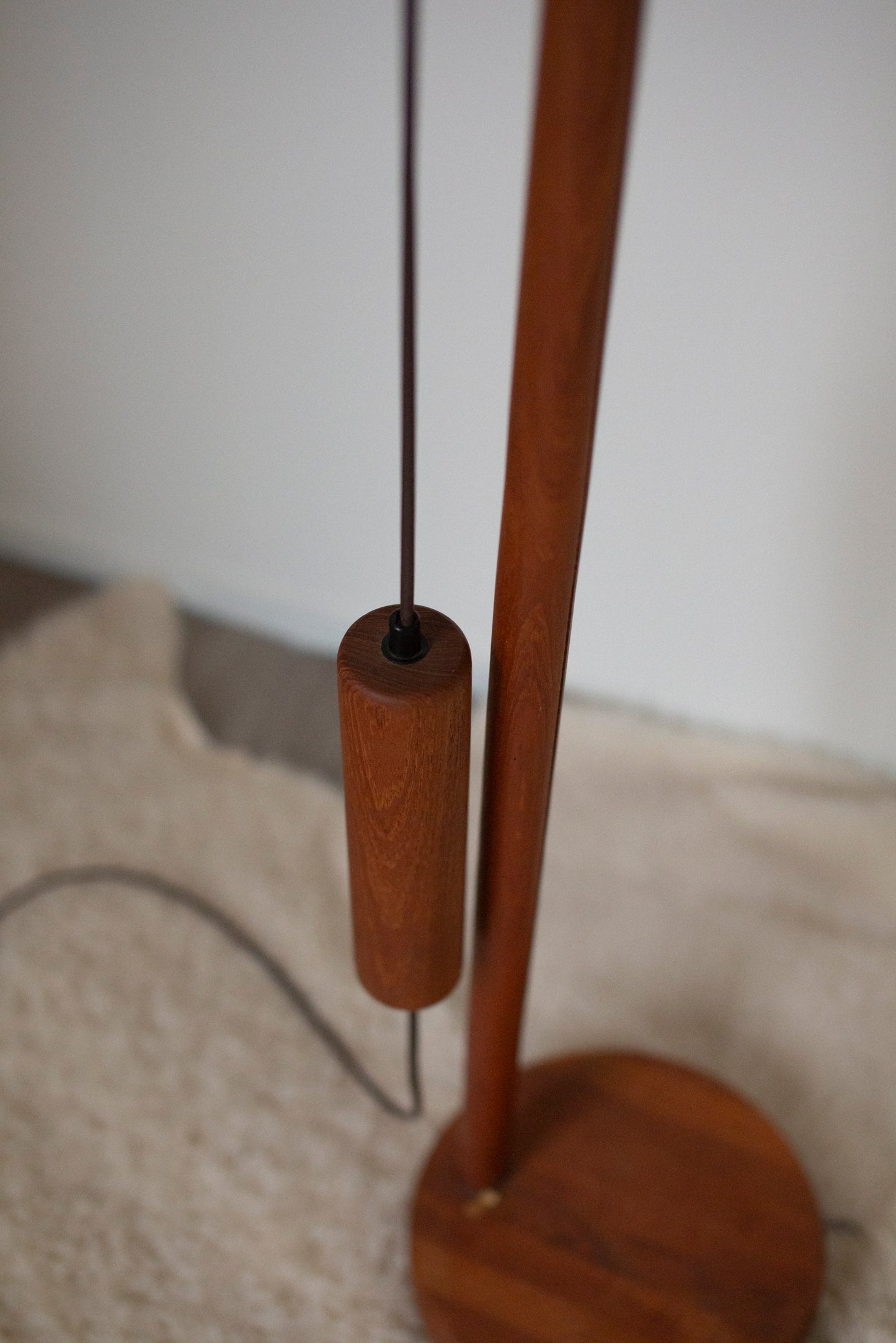 Mid-century balance floorlamp teak