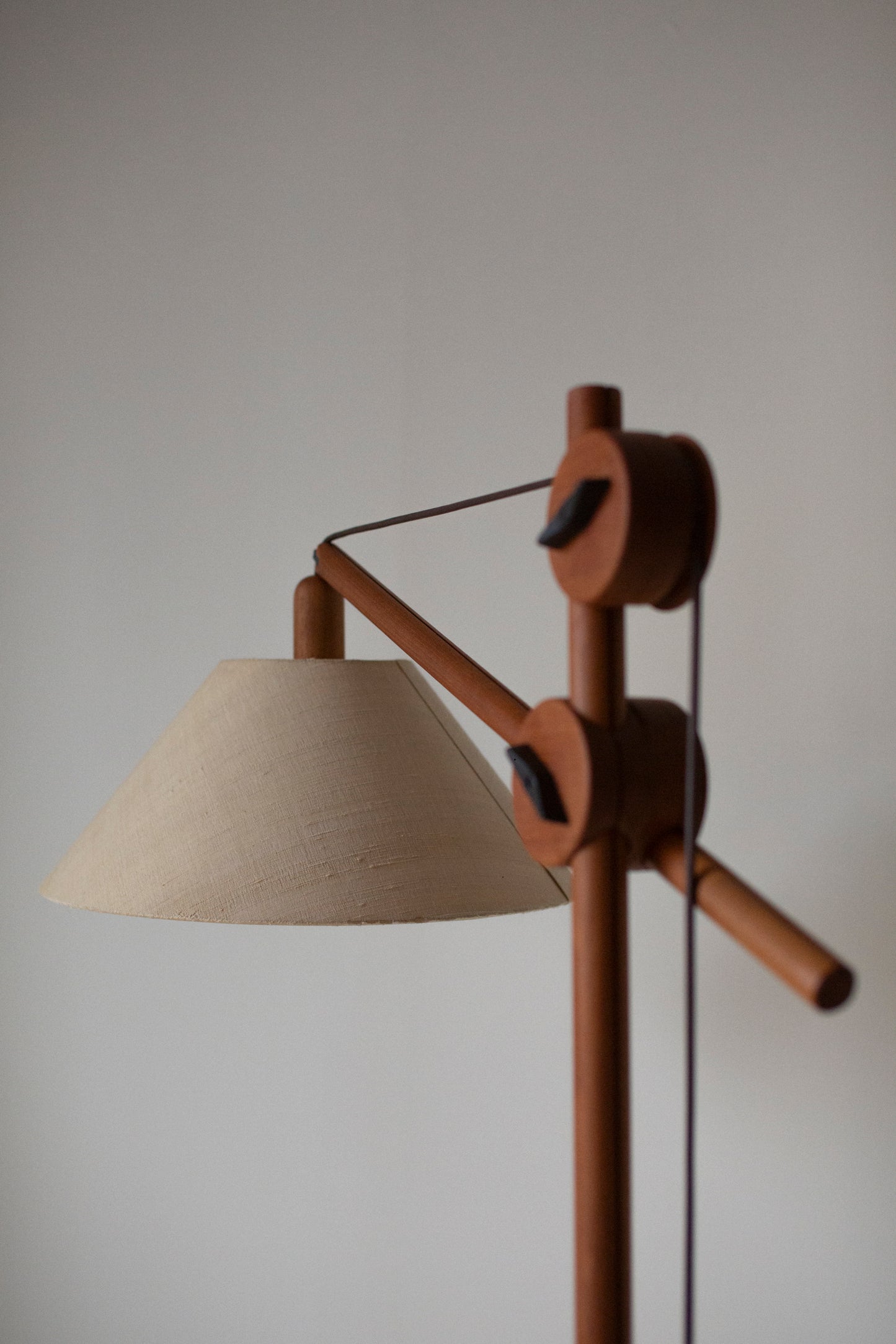Mid-century balance floorlamp teak