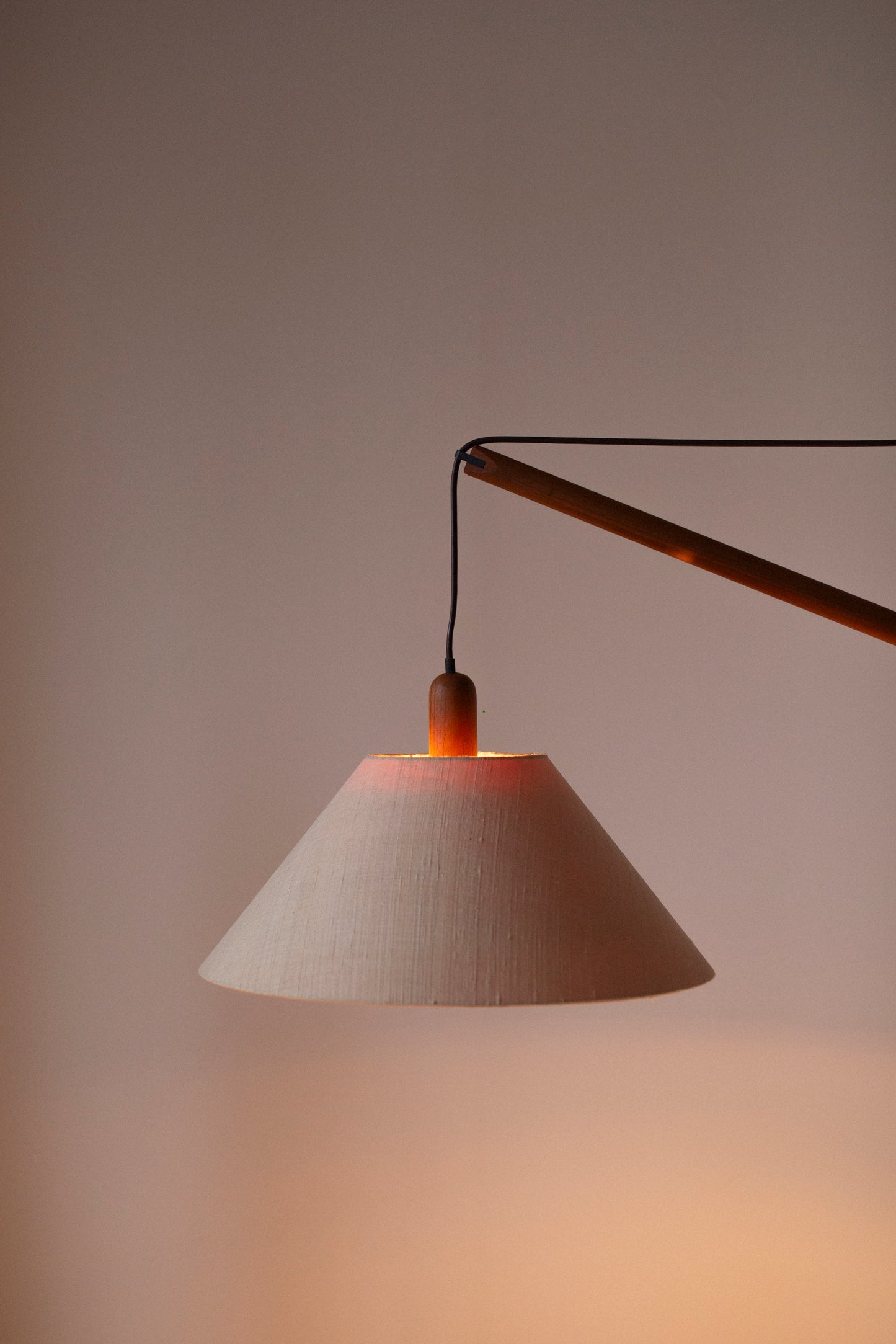 Mid-century balance floorlamp teak
