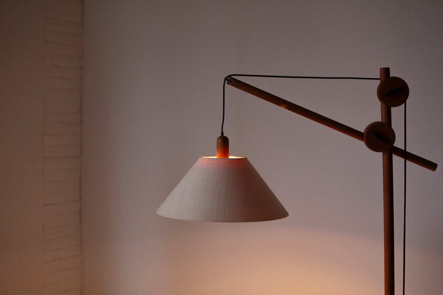 Mid-century balance floorlamp teak