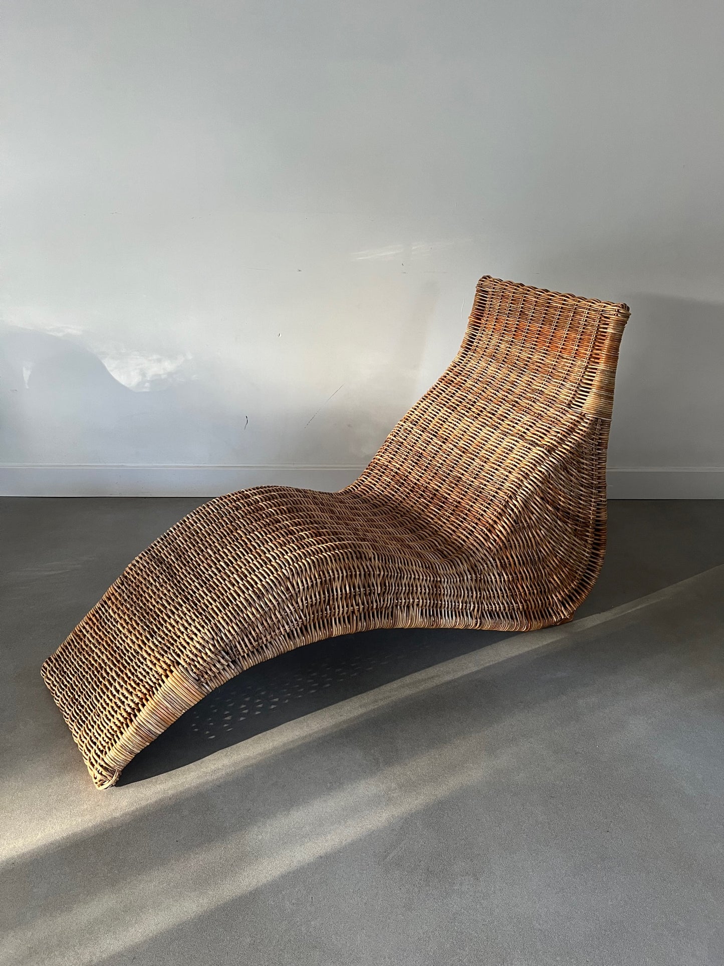 Karlskrona Rattan Wicker / Rattan Lounge Chair by Karl Malmvall