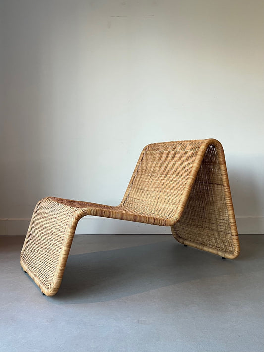 vintage Ikea Hestra wicker lounge chair