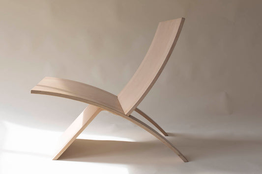 Beechwood 'Laminex' folding chair by Jens Nielsen 80's for Falster