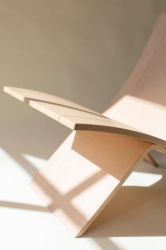 Beechwood 'Laminex' folding chair by Jens Nielsen 80's for Falster
