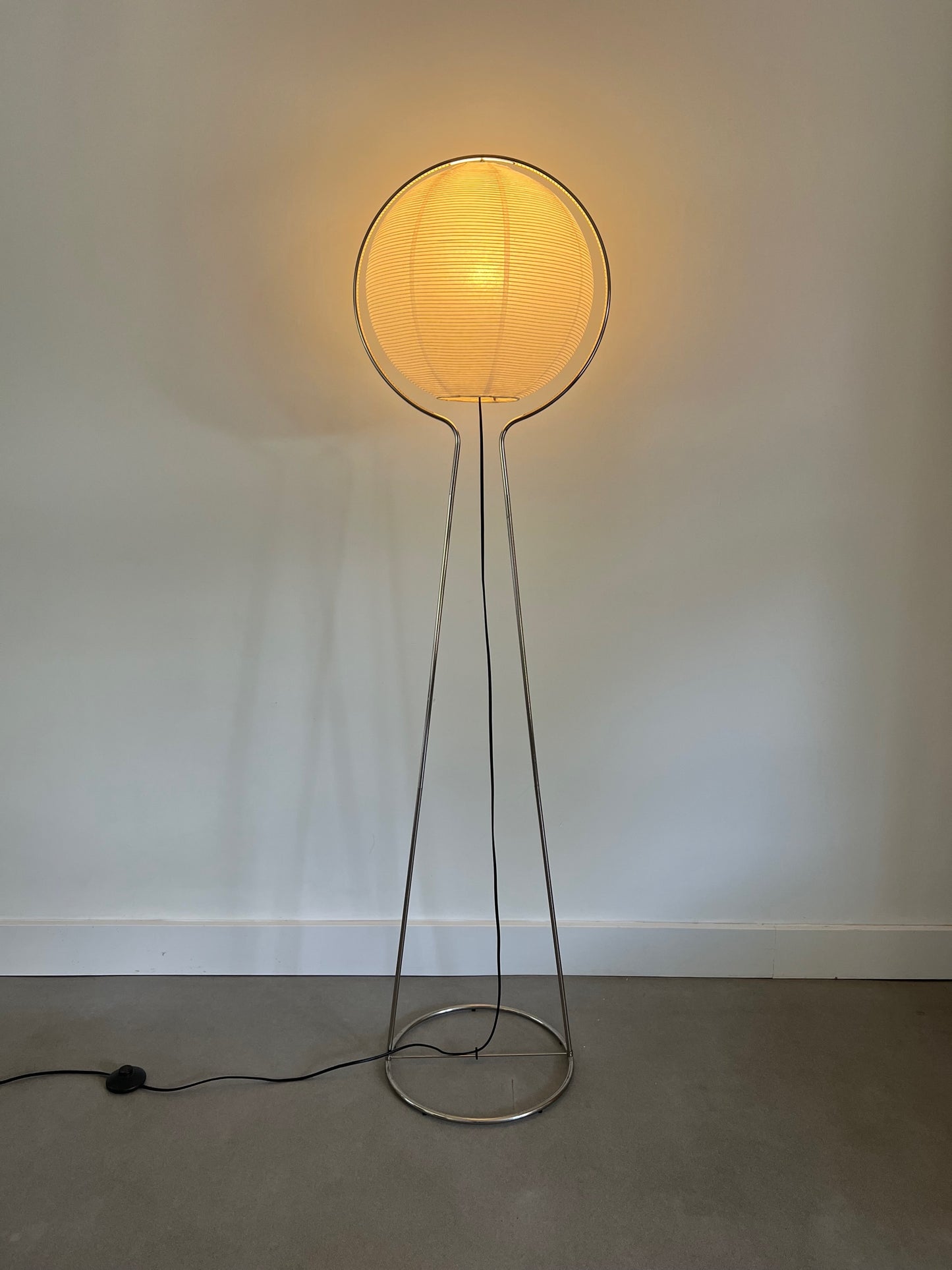 Vintage Ikea Väte Floorlamp with rice paper shade