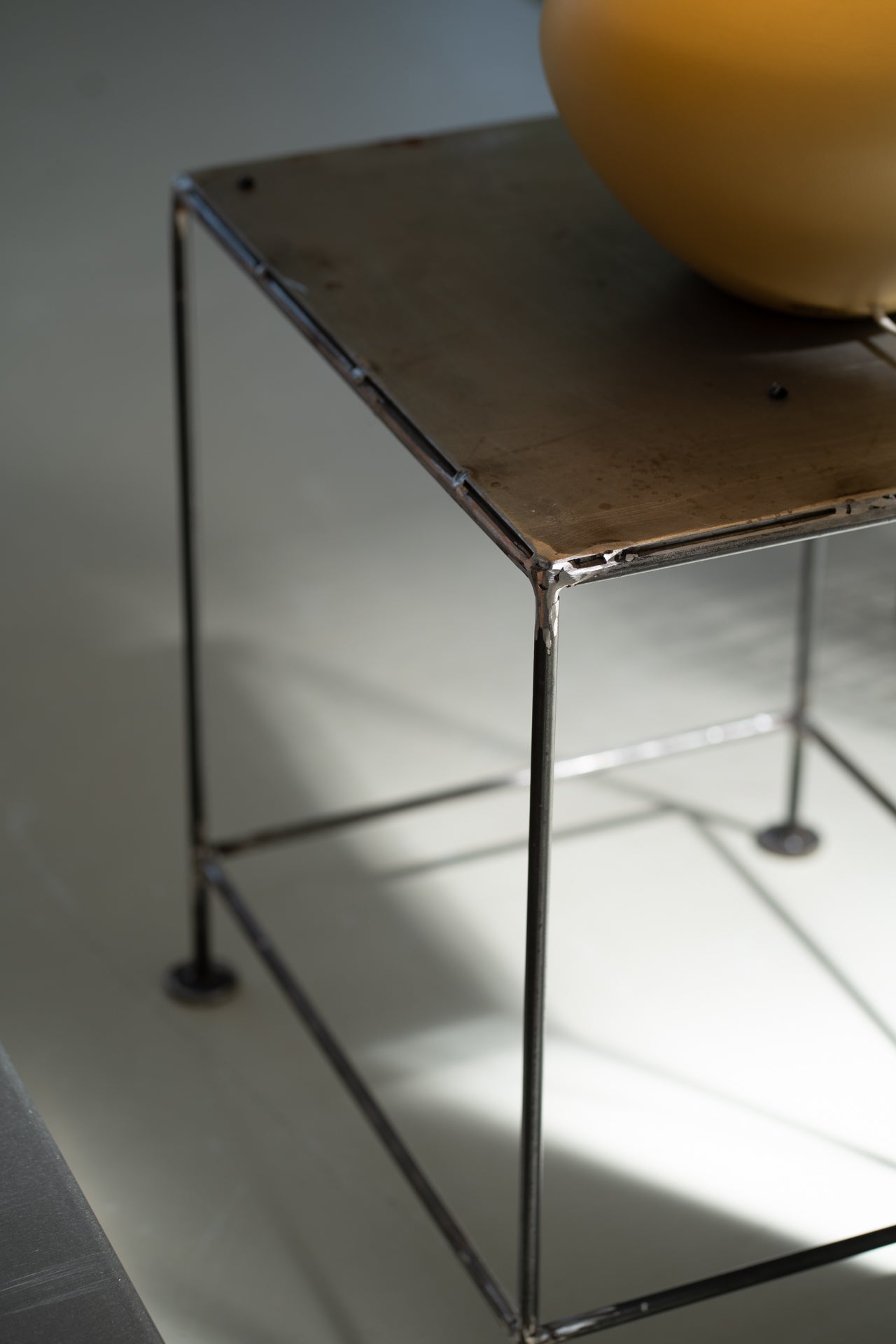 Steel side table