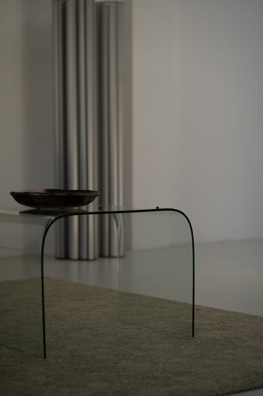 Glass side table