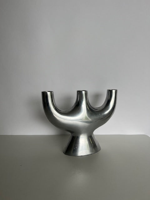 Chrome candle holder/vase/object