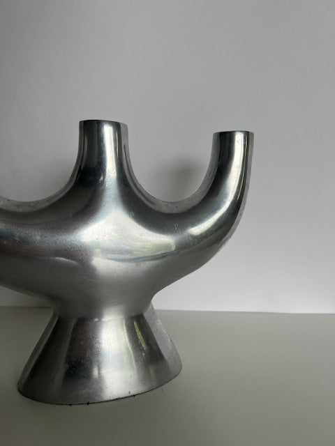 Chrome candle holder/vase/object