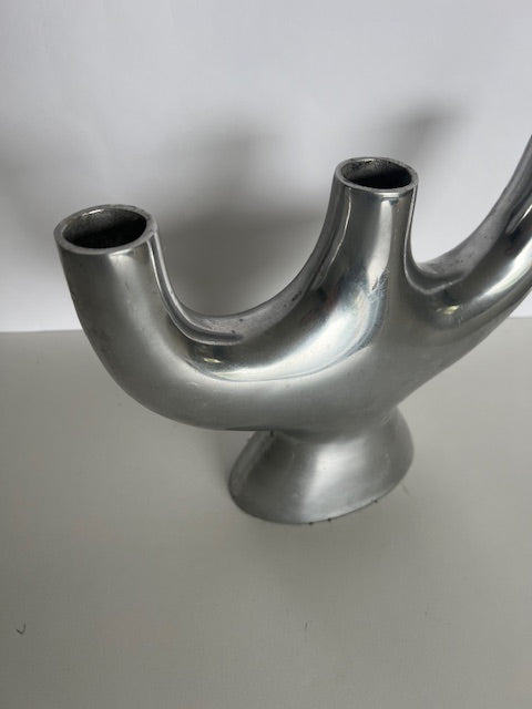 Chrome candle holder/vase/object