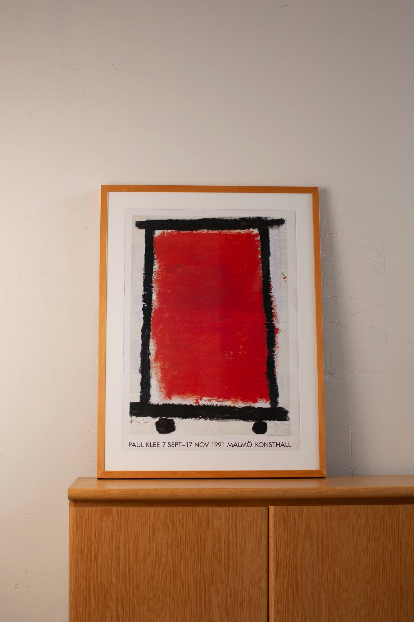 Framed Paul Klee exhibition poster