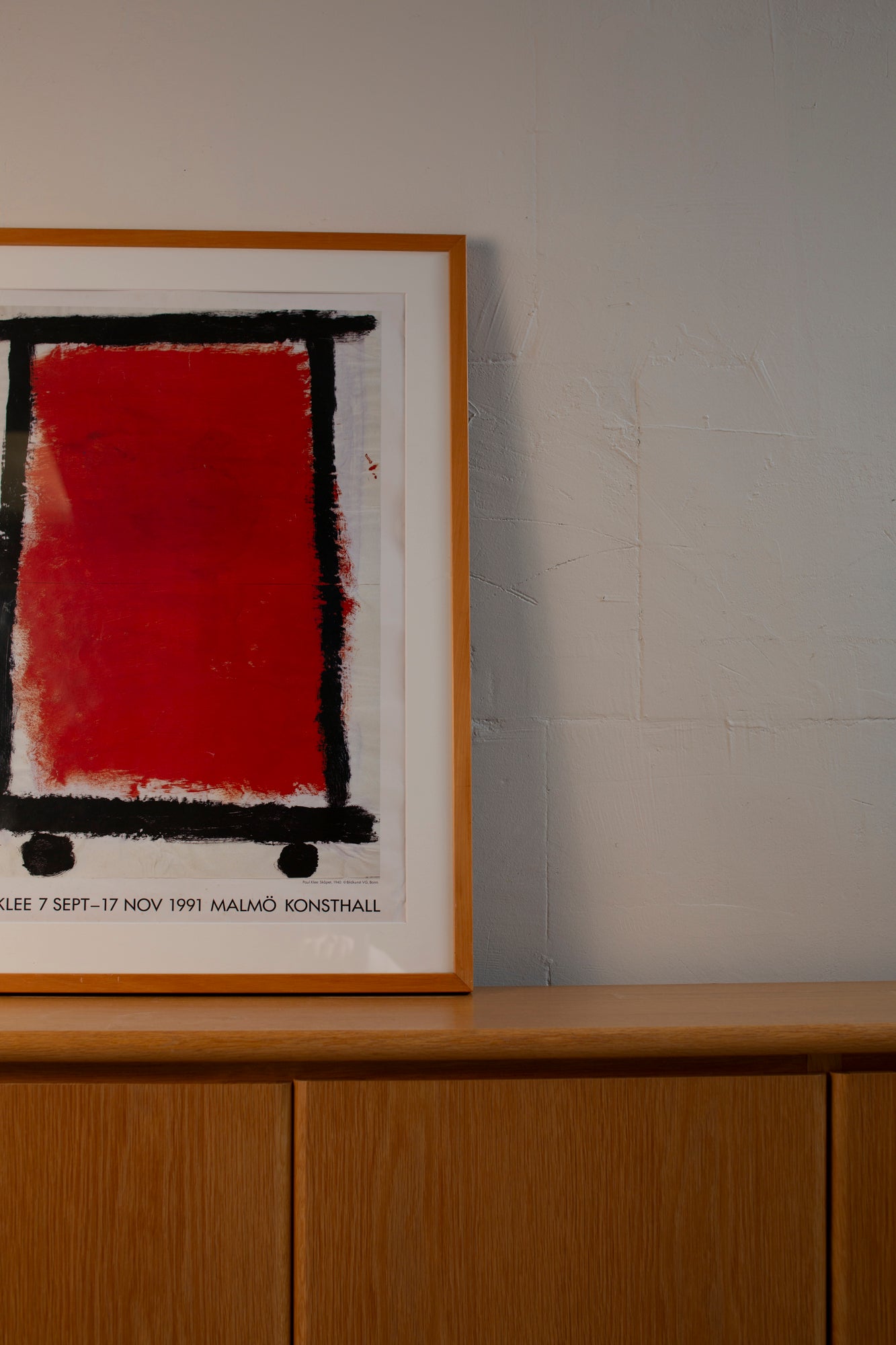 Framed Paul Klee exhibition poster