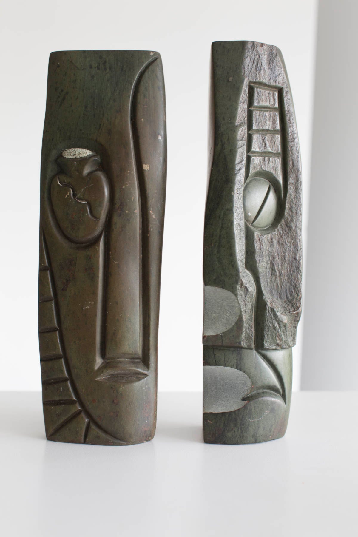 Set of 2 African sculptures by Rangisse