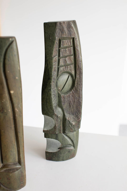 Set of 2 African sculptures by Rangisse