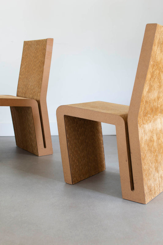 2 very nice Easy Edges cardboard side chairs by Frank Gehry for Vitra