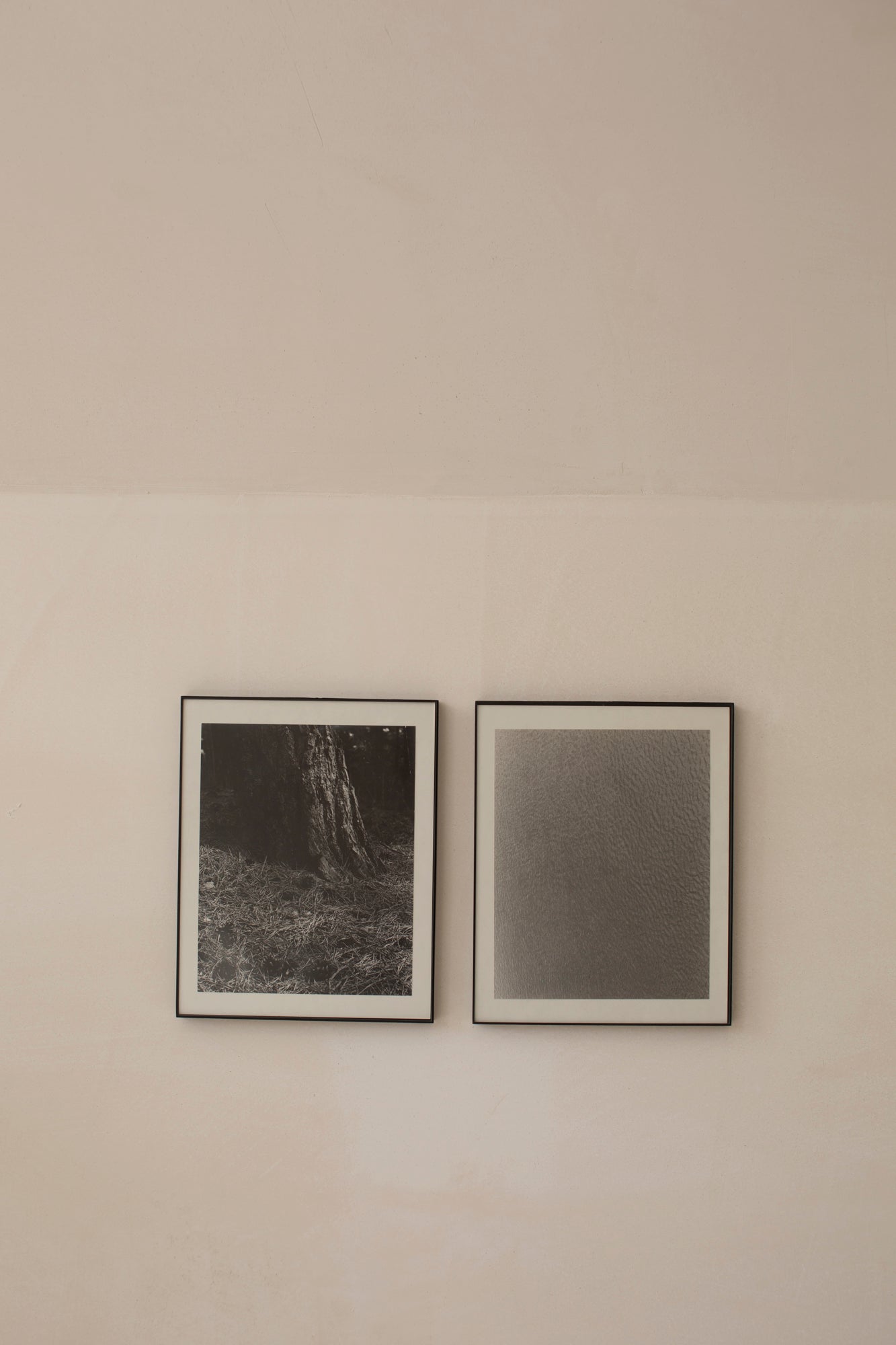 Signed black-and-white diptych