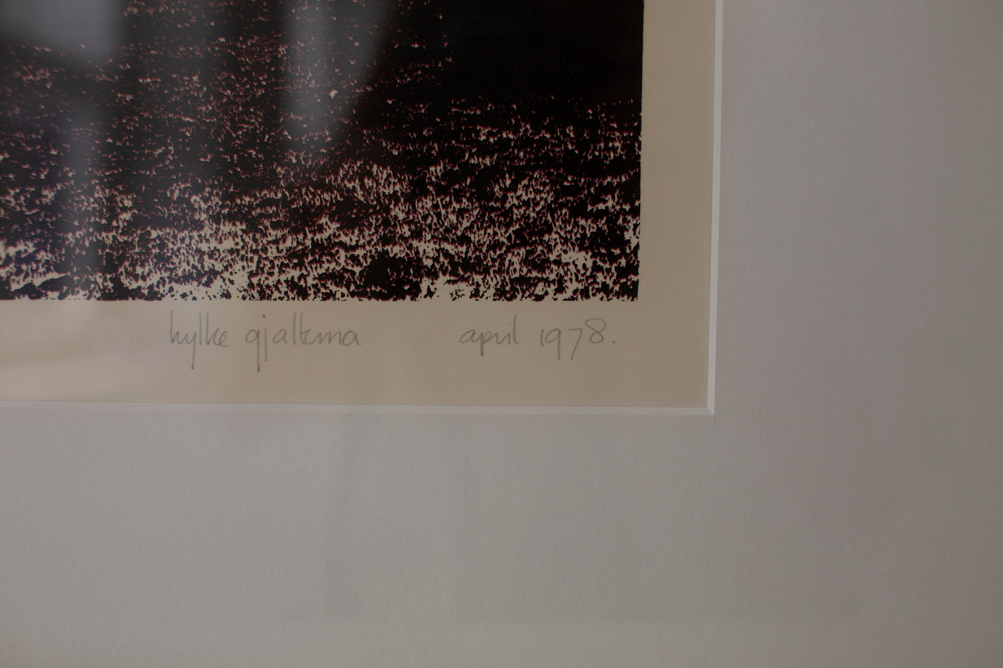 'Le jardin rose' lithograph Hylke Gjaltema, 1978