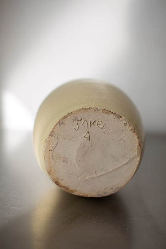 Ceramic butter yellow object / vase