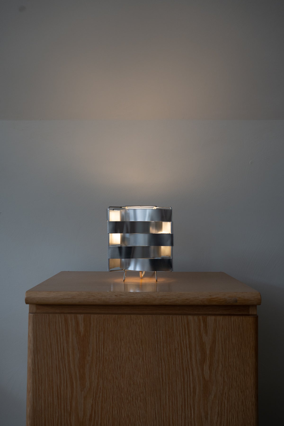 Vintage 'Uranus' Aluminium table lamp by Max Sauze