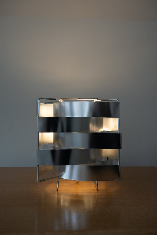 Vintage 'Uranus' Aluminium table lamp by Max Sauze