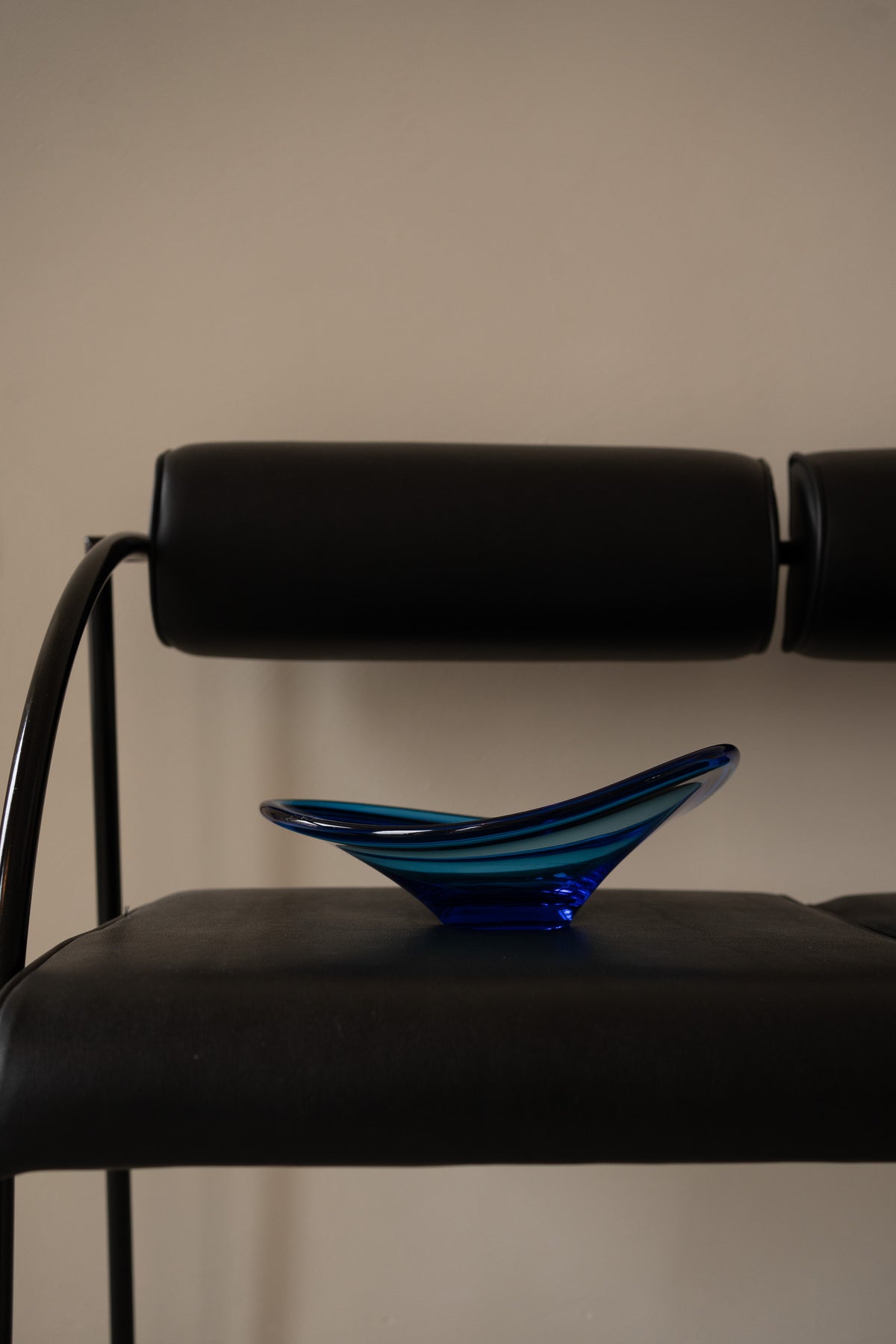 Vintage IKEA 'Snits' cobalt blue glass wave bowl by Lotta Pettersson