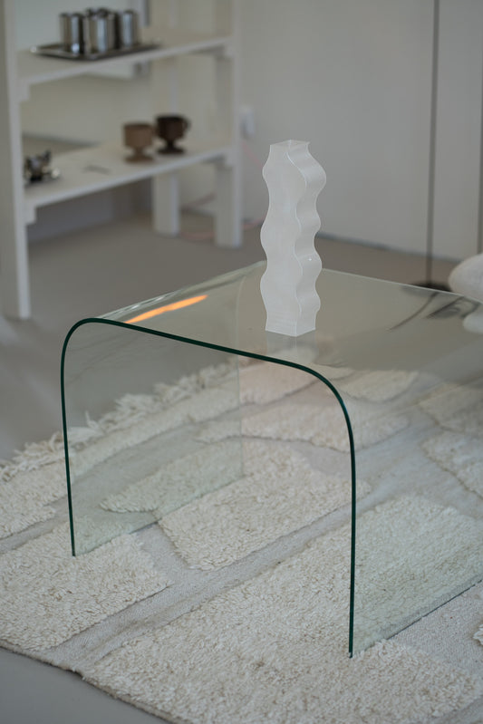 Glass side table