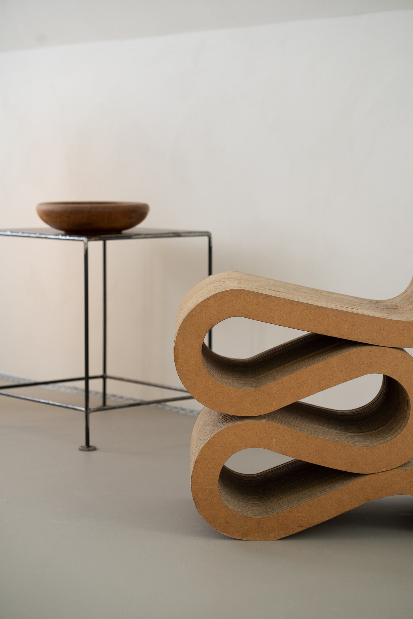 Steel side table