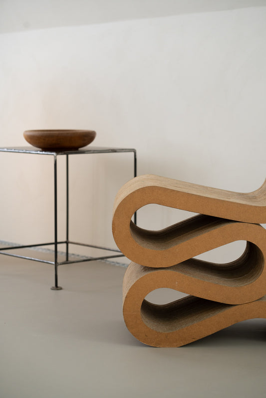 Steel side table