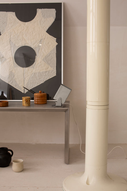 Artisanal minimalistic steel wall lamp