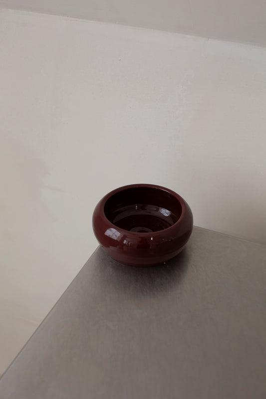 Ceramic burgundy bowl