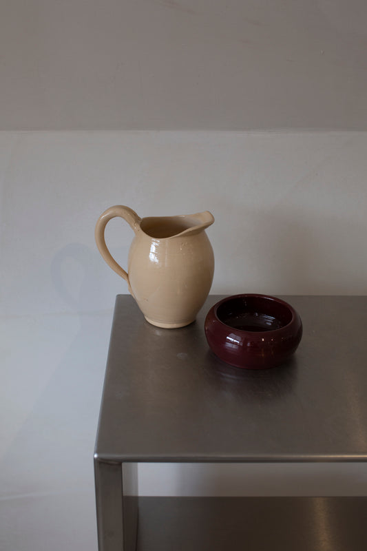 Ceramic burgundy bowl