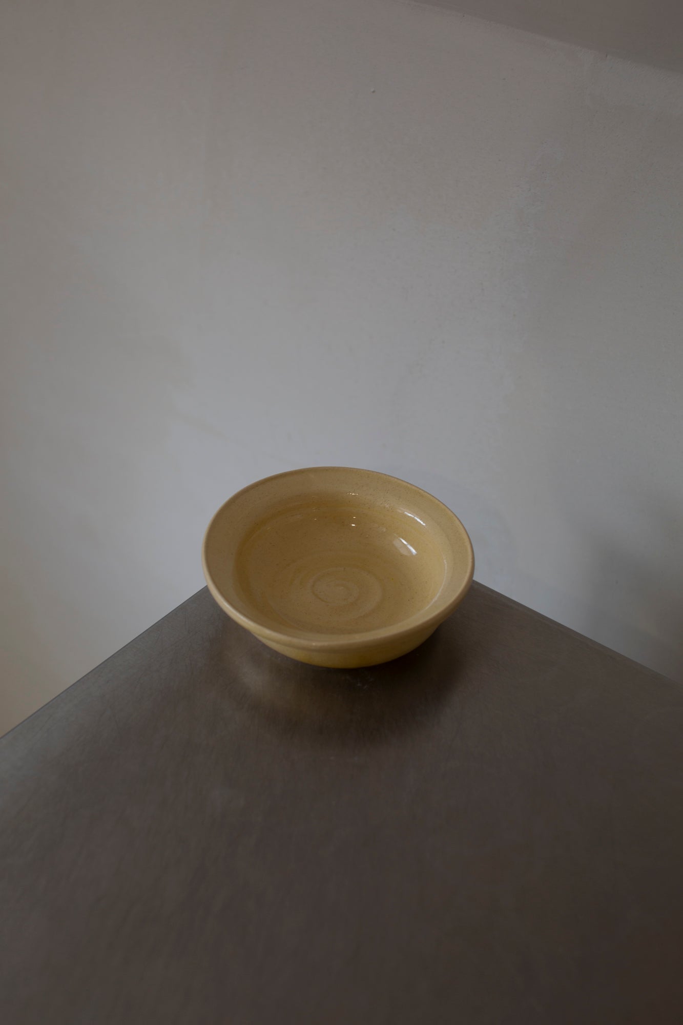 Butter yellow ceramic bowl