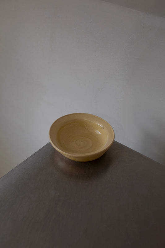 Butter yellow ceramic bowl