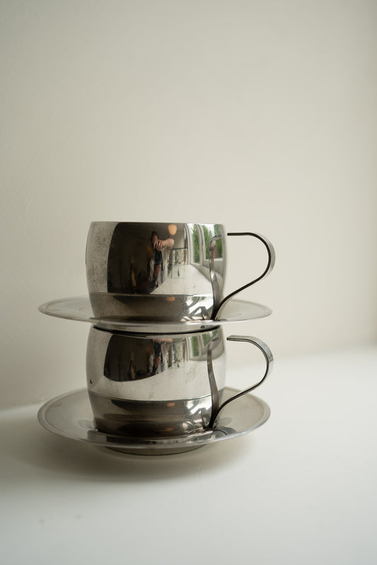 Steel coffee pair