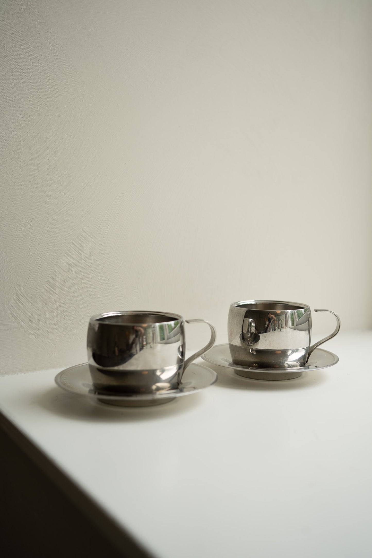 Steel coffee pair