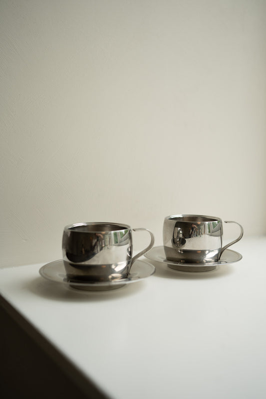 Steel coffee pair