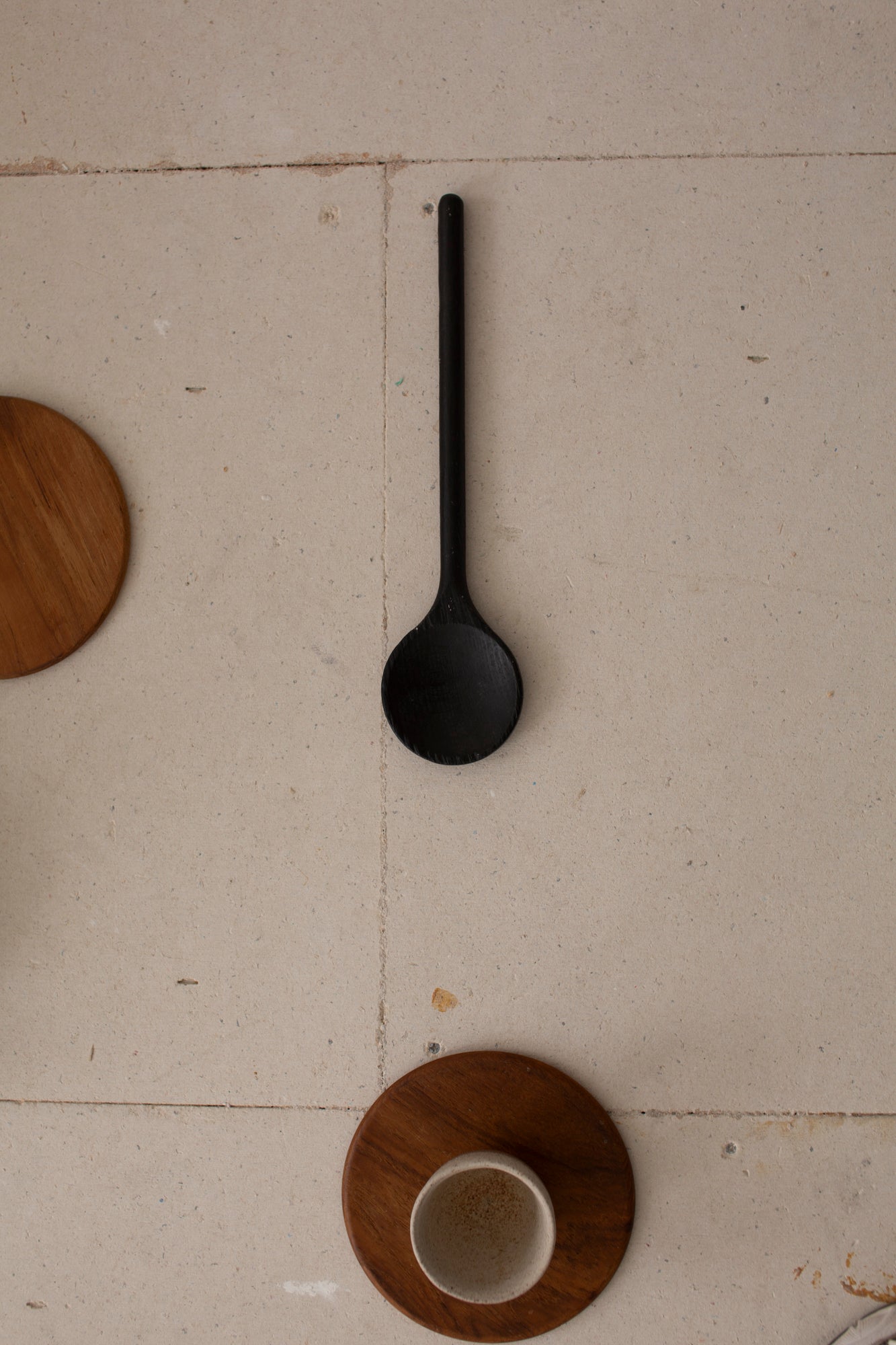 Black wooden spoon