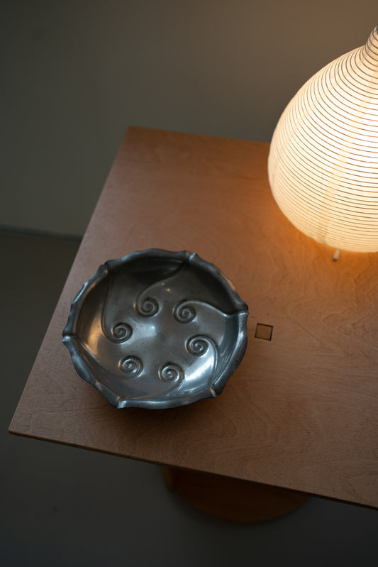 Vintage art nouveau style pewter bowl