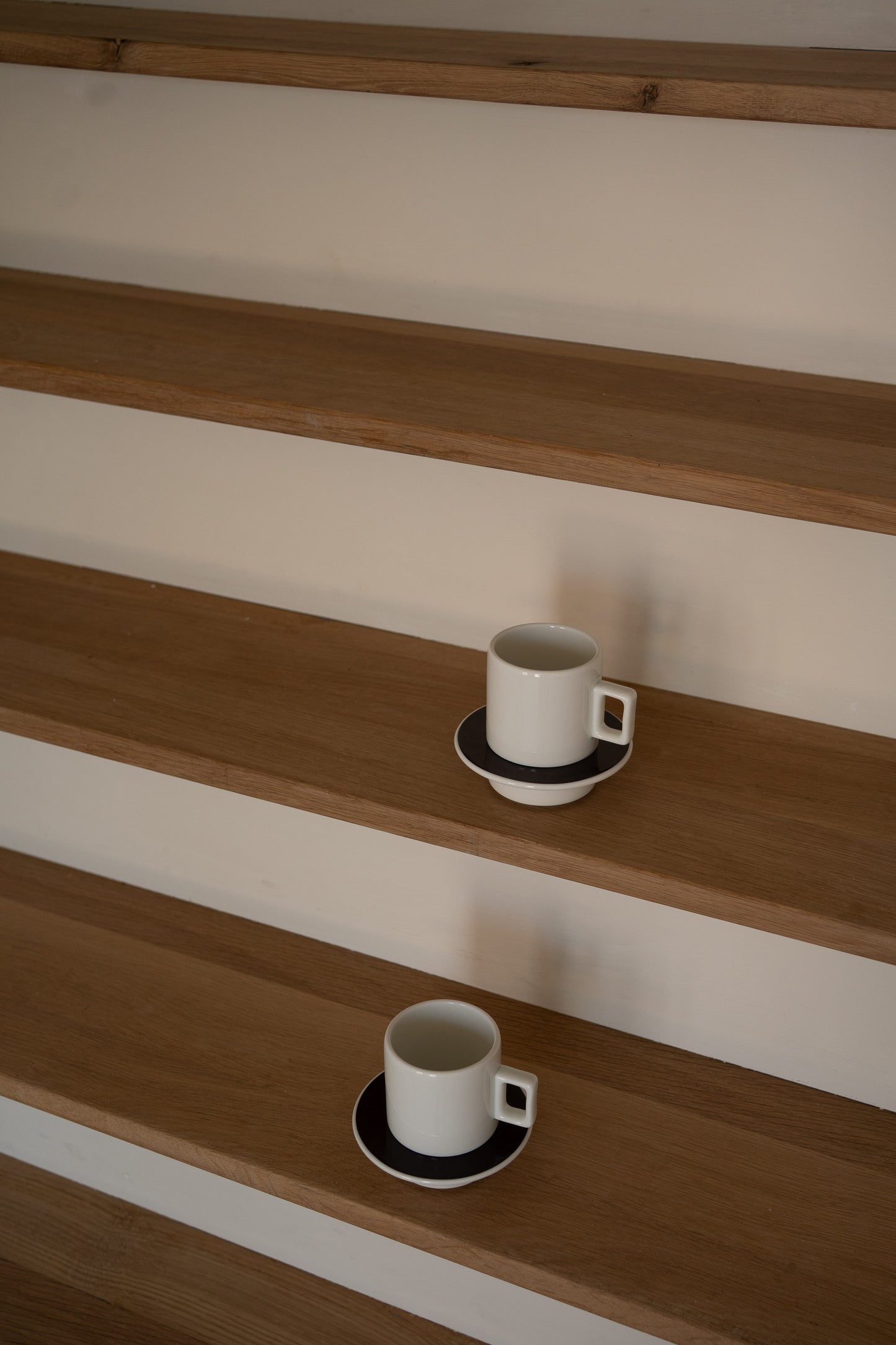 Vintage Postmodern Mosa Maastricht Black & White Coffee Cups